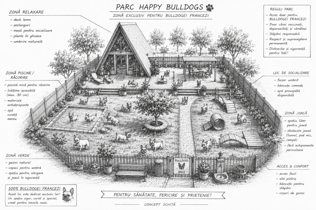 Schiță concept Parc Happy Bulldogs